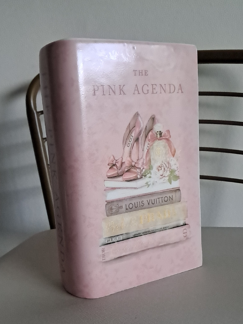 New!Viral Pink Decorative Book-Style Vase - The Pink Agenda